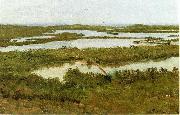 Albert Bierstadt A River Estuary oil